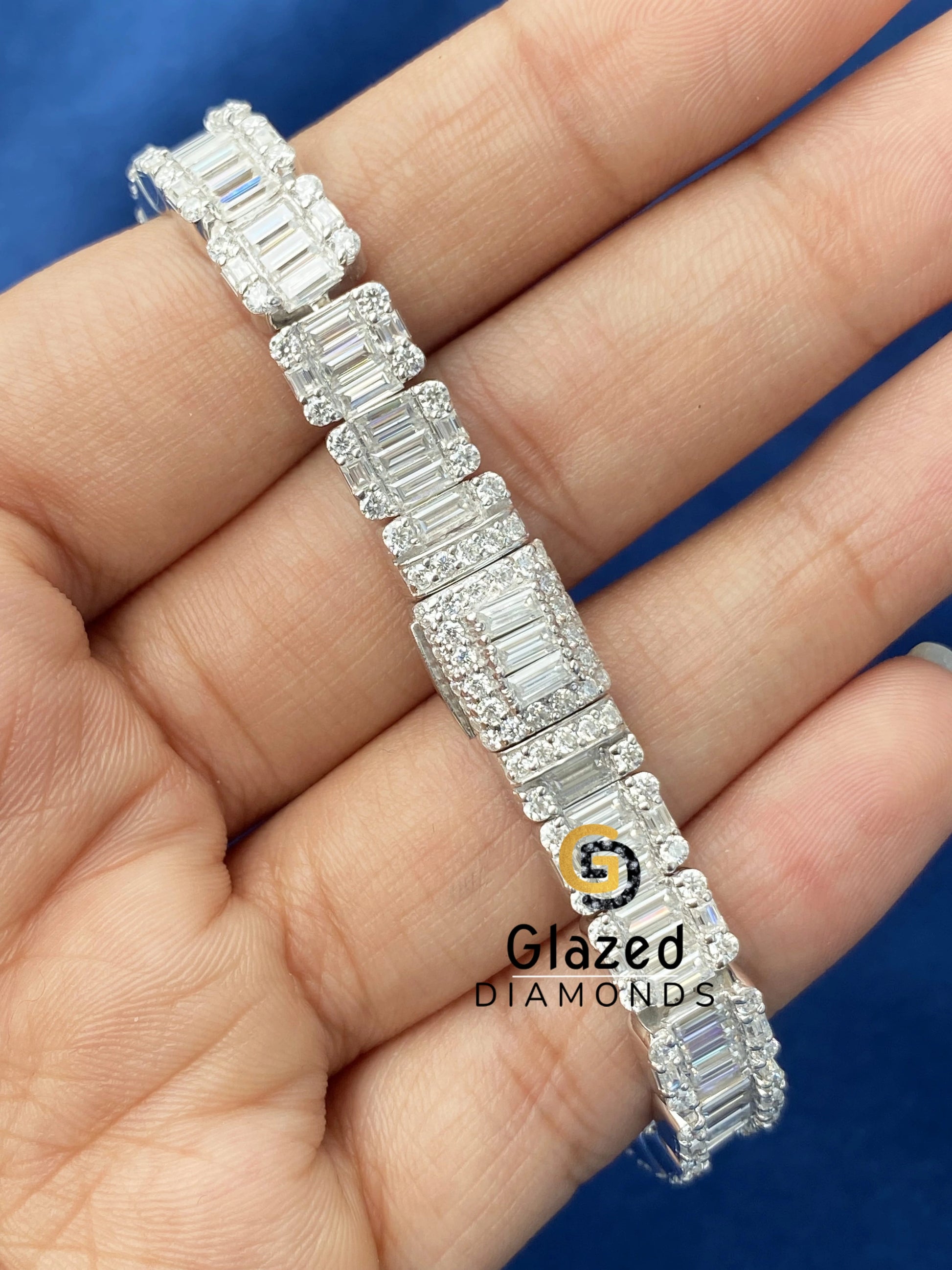 Cluster Moissanite Tennis Bracelet