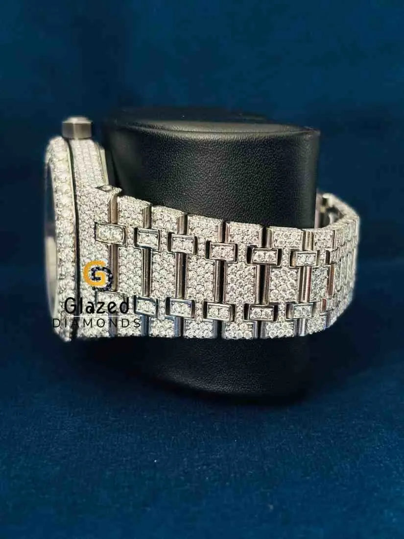 Colorful Arabic Number Dial Moissanite Watch