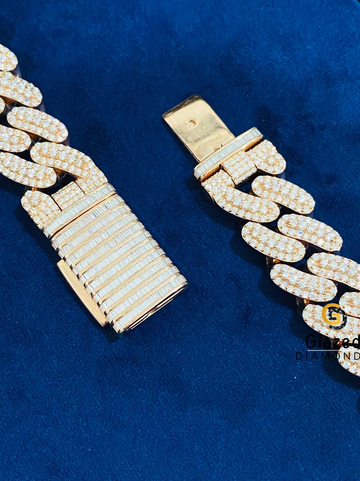 Cuban Link 15MM Round_Baguette Moissanite Hip Hop Ring