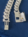 Cuban Link 18MM Round VVS Moissanite Hip Hop Chain
