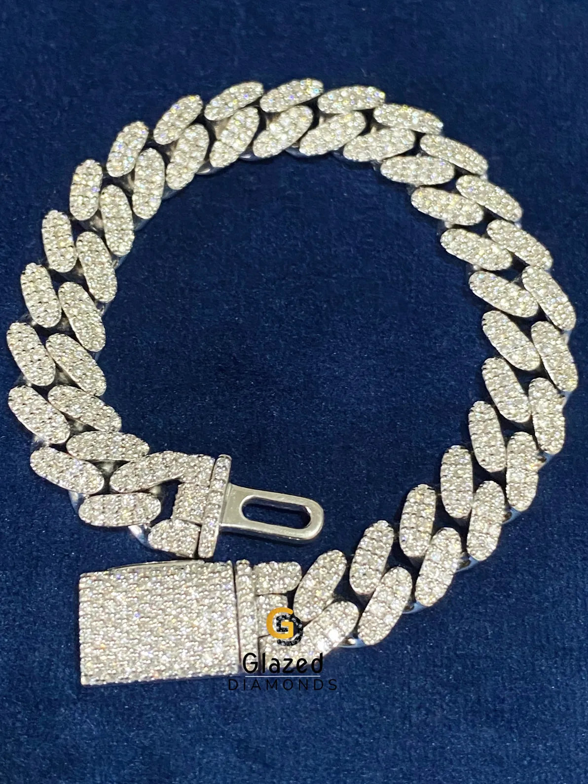 Cuban Link Bracelet Hip Hop Round Moissanite