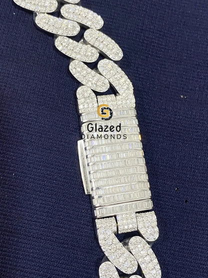 Cuban Link Hip Hop Round VVs Moissanite Chain For Men