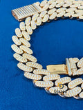 Cuban Link Round Moissanite Hip Hop Chain