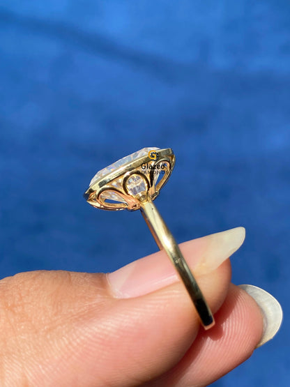 Cushion Moissanite Engagement Ring