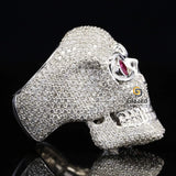 Iced Out Moissanite Skull Bling Hip Hop Ring For Men