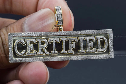 VVS Moissanite Custom Name Iced Out Diamond Pendant