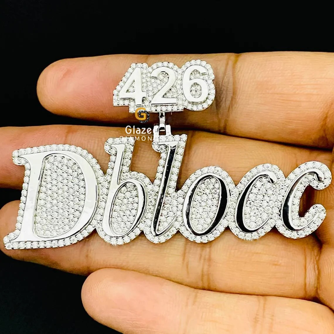 Bust Down Letter Name Hip Hop Custom Moissanite Pendant