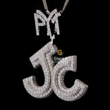 PYT JC Iced Out Custom Letter Name Moissanite Diamond Hip Hop Pendant