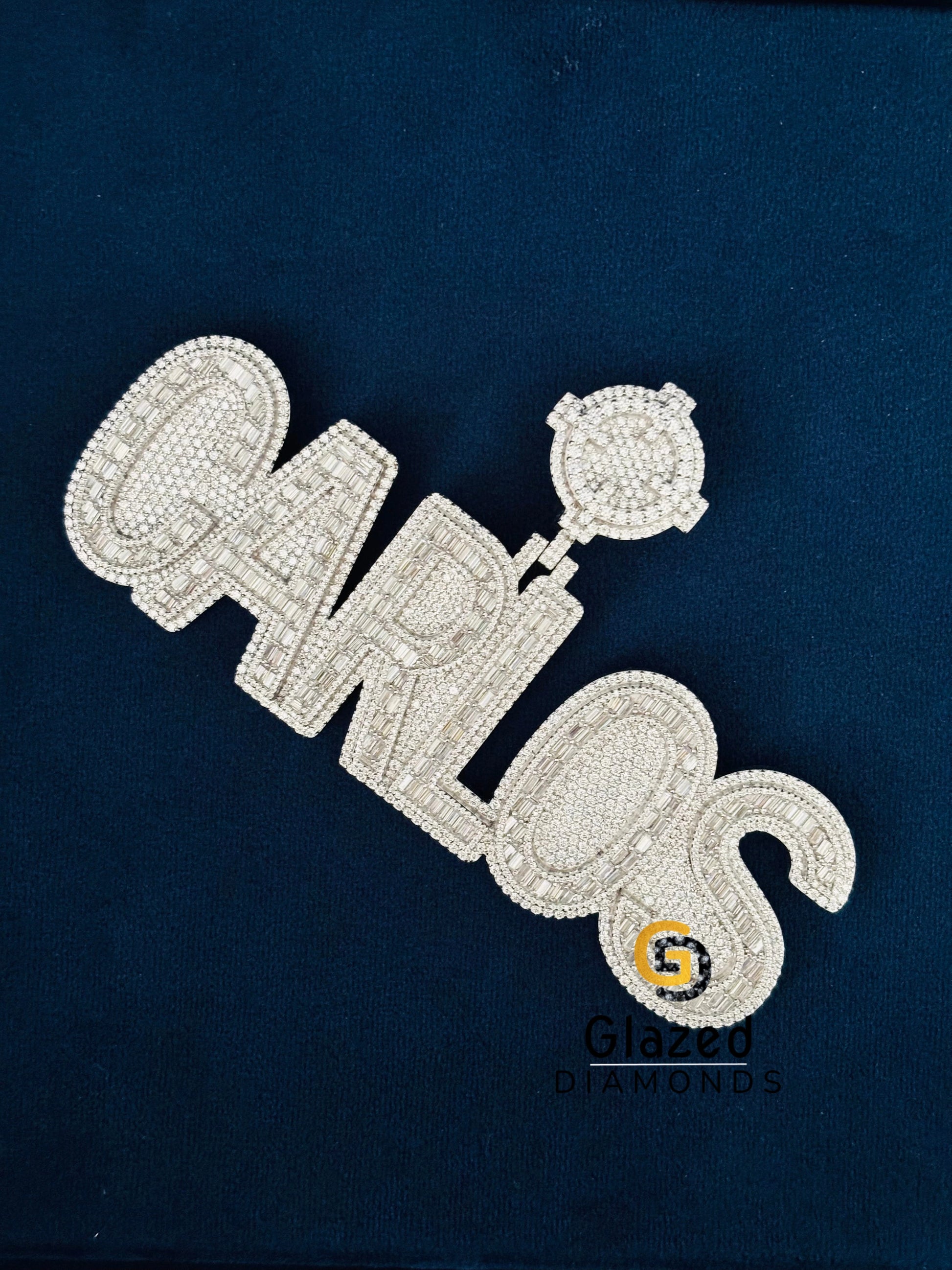 Custom Baguette Latter Moissanite Fully Iced Out Hip Hop Pendant