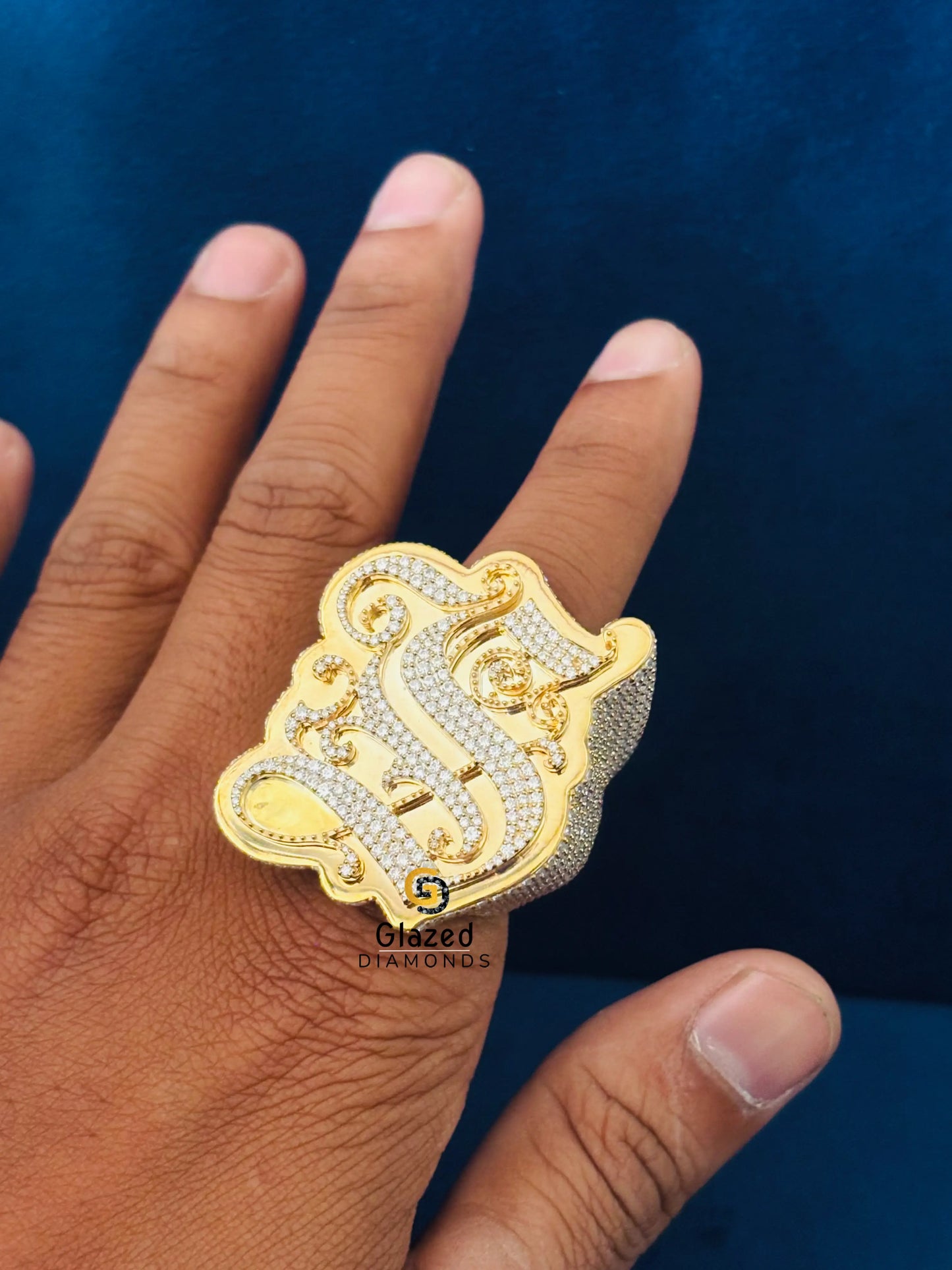 Custom Fully Iced Out Moissanite Hip Hop Ring