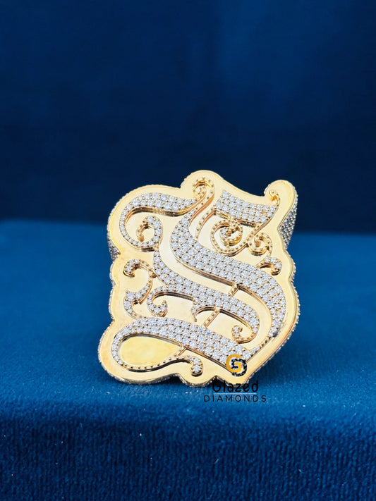 Custom Fully Iced Out Moissanite Hip Hop Ring For Men