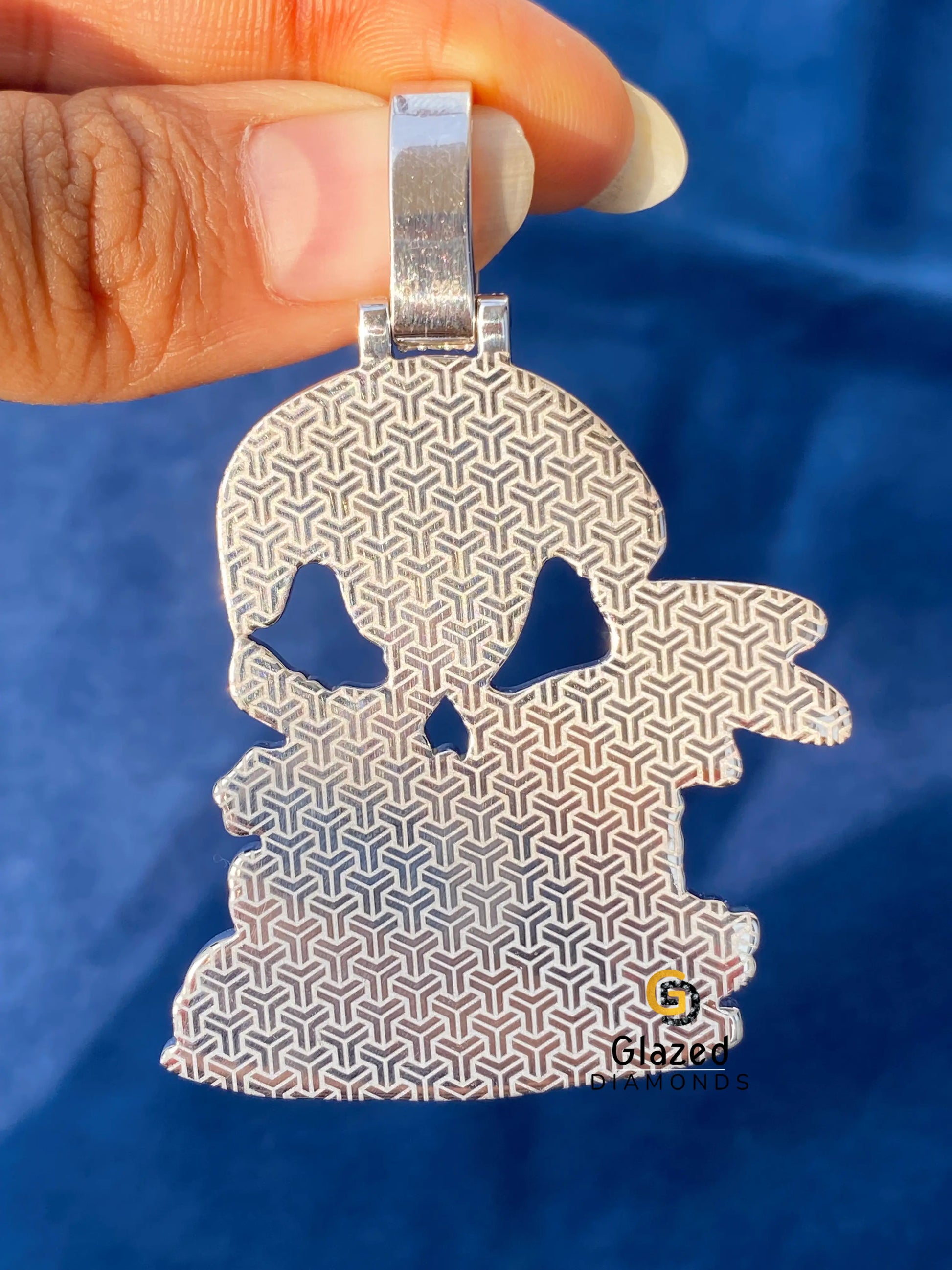 Custom Head Skull Moissanite Pendant