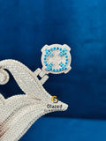 Custom Letter 925 Silver Round Moissanite Hip Hop Pendant