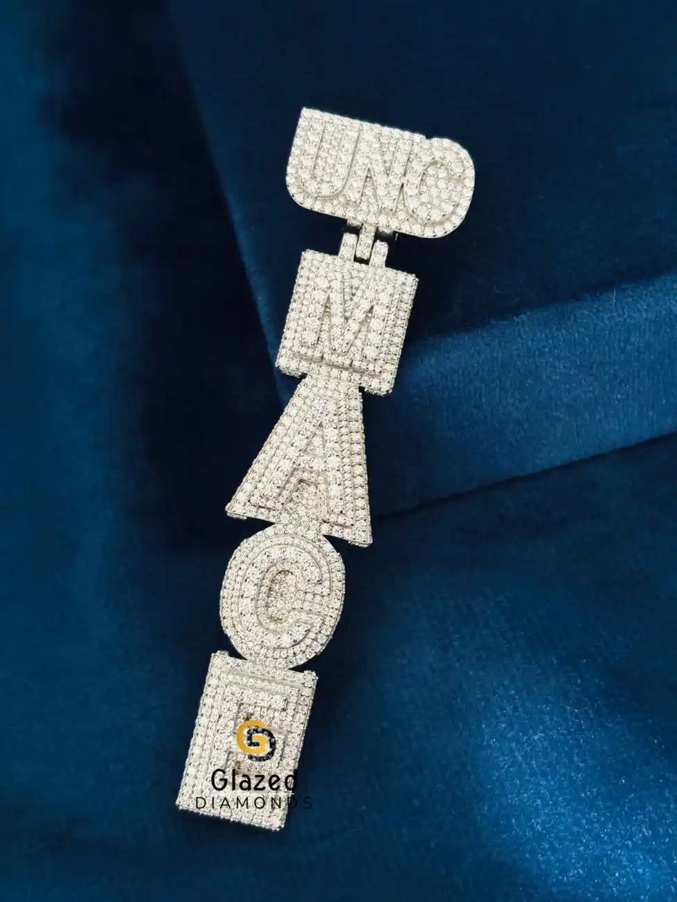 Custom Letter Round Moissanite Hip Hop Pendant