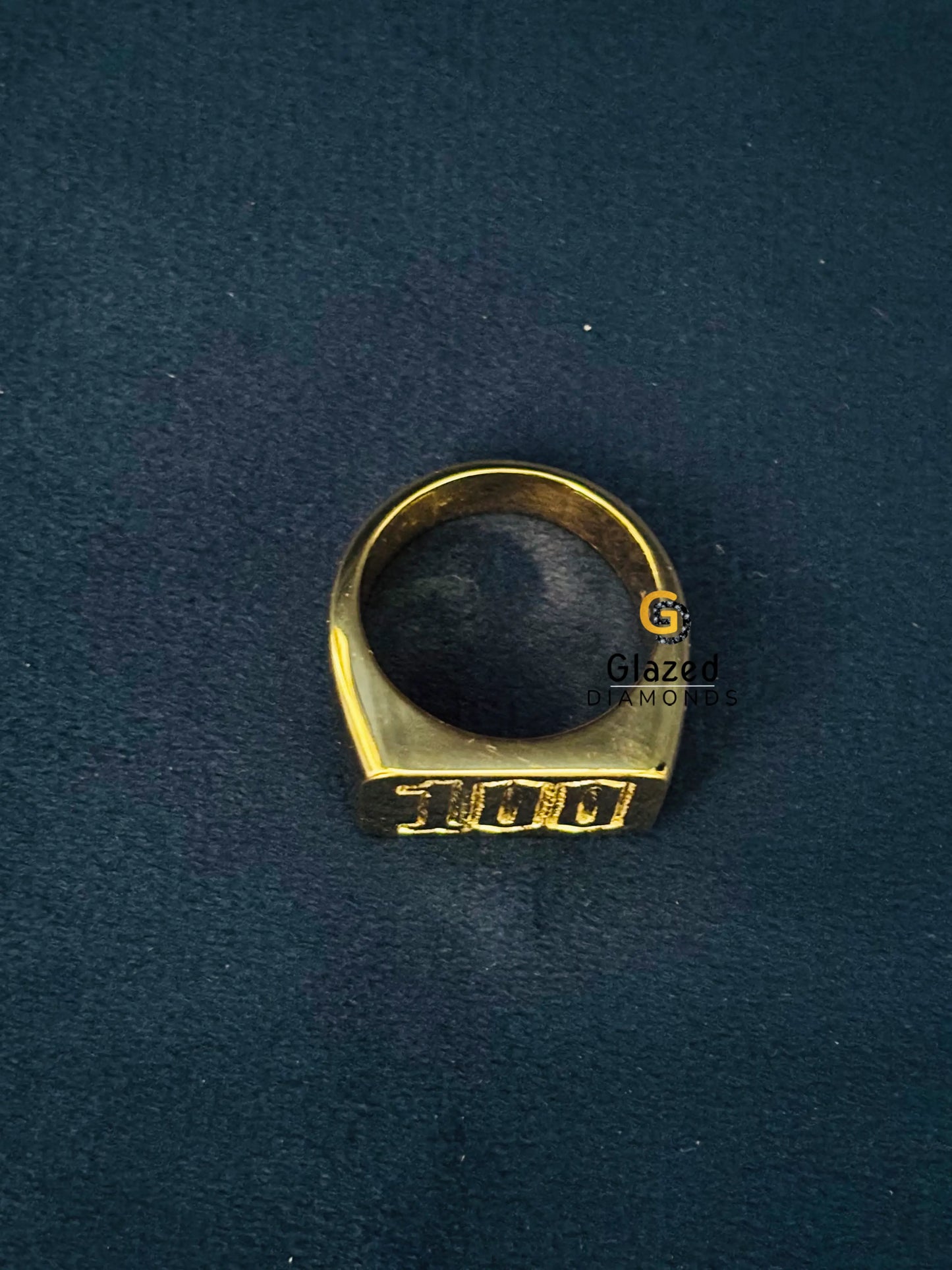 Custom Lucky Number Silver Hip Hop Ring