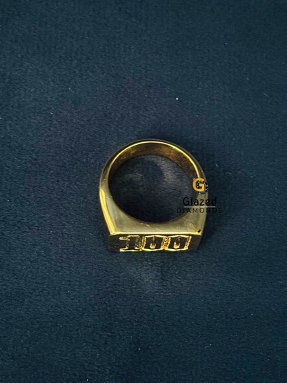 Custom Lucky Number Silver Hip Hop Ring