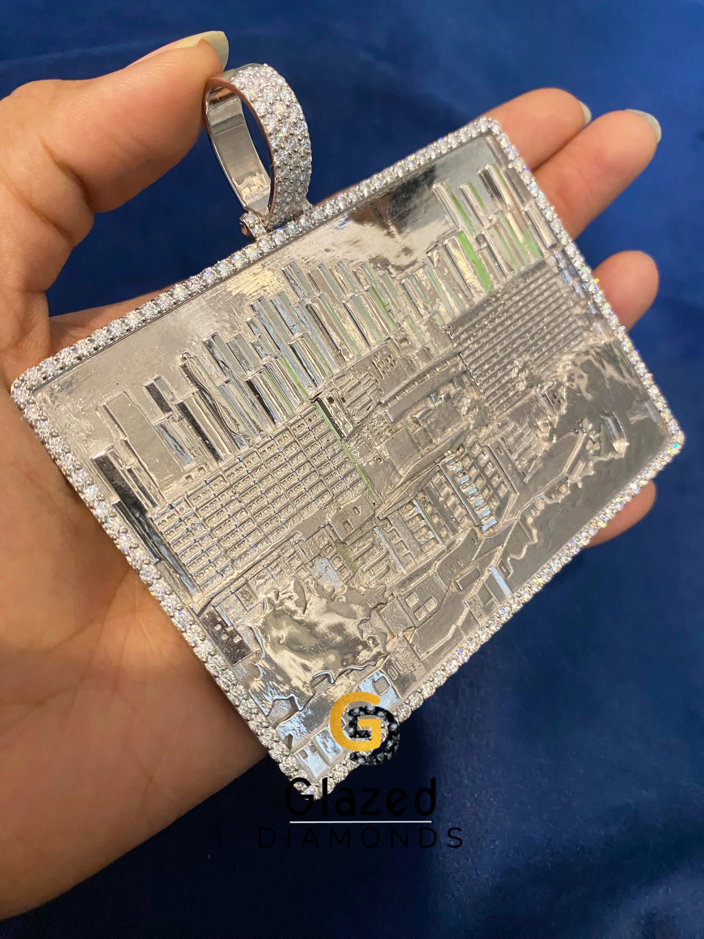 Custom Moissanite City Pendant