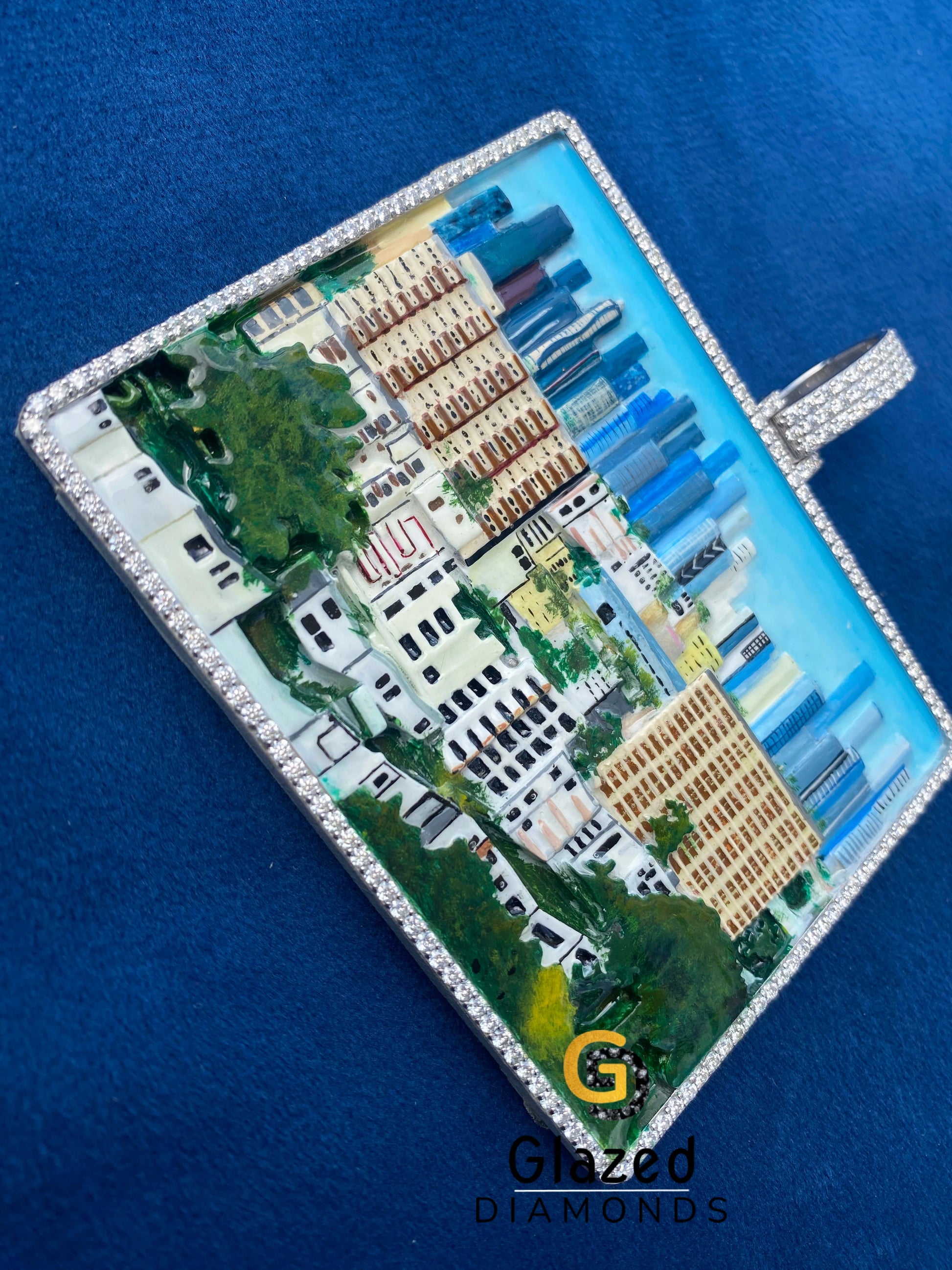 Custom Moissanite City Pendants