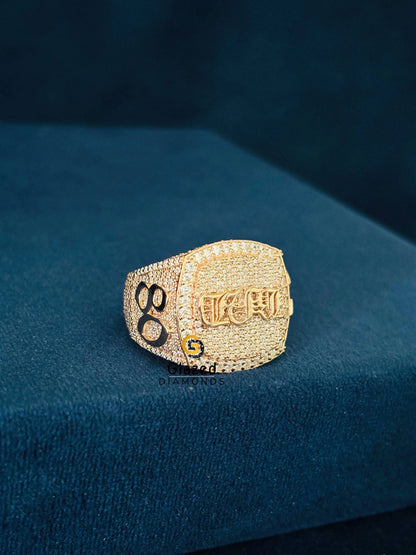 Custom Name Moissanite Iced Out Ring