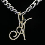 Custom Single Letter Moissanite Diamond Hip Hop Pendant