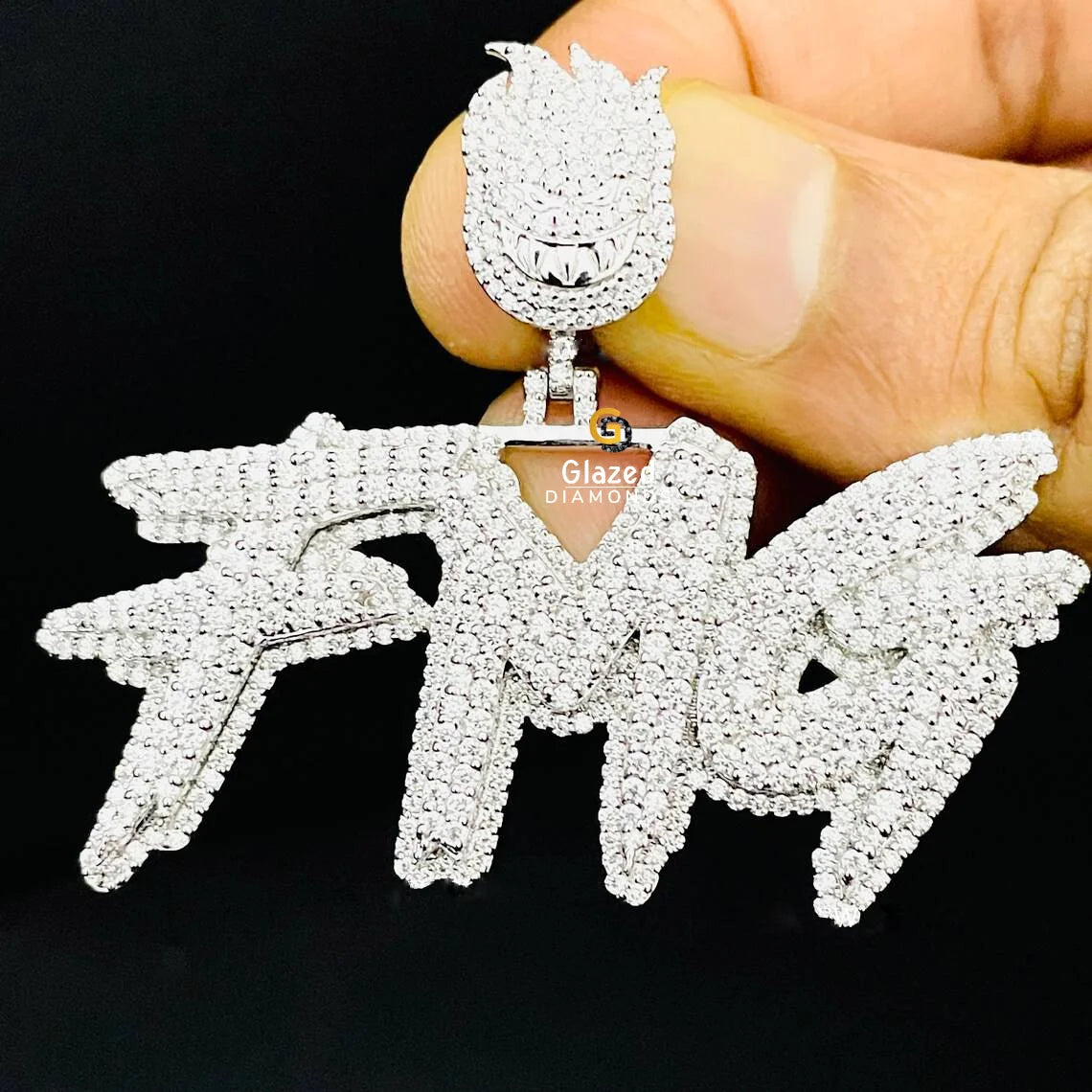 Iced Out FMG Custom Letter Moissanite Hip Hop Pendant