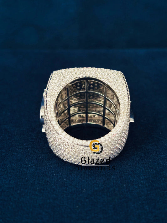 Customized Iced Out VVS1 Moissanite Letter Ring