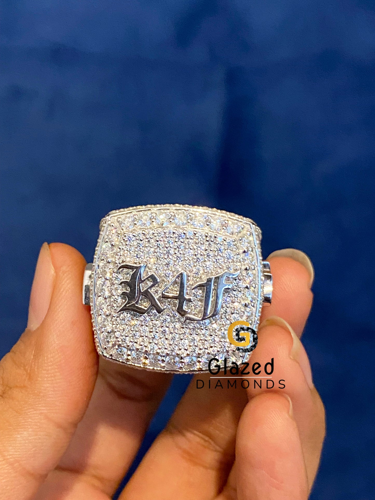 Customized Moissanite Letter Ring