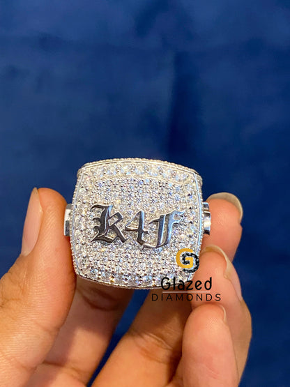 Customized Moissanite Letter Ring