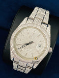 D Colorless Baguette_Round Moissanite Hip Hop Watch