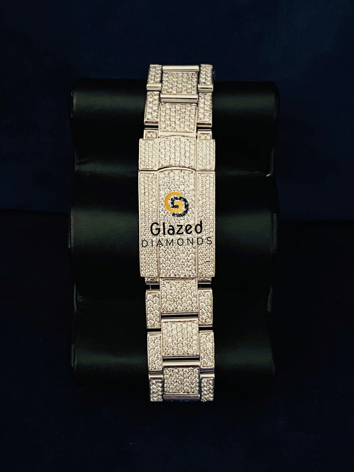 D Colorless Bust Down Fully Iced Out Moissanite VVS Watch