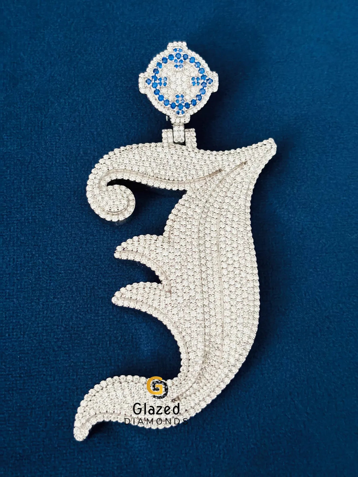 D Colorless Custom Letter Round Moissanite Hip Hop Pendant