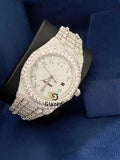 D Colorless Diamond Studded Fully Iced Out Moissanite Watch