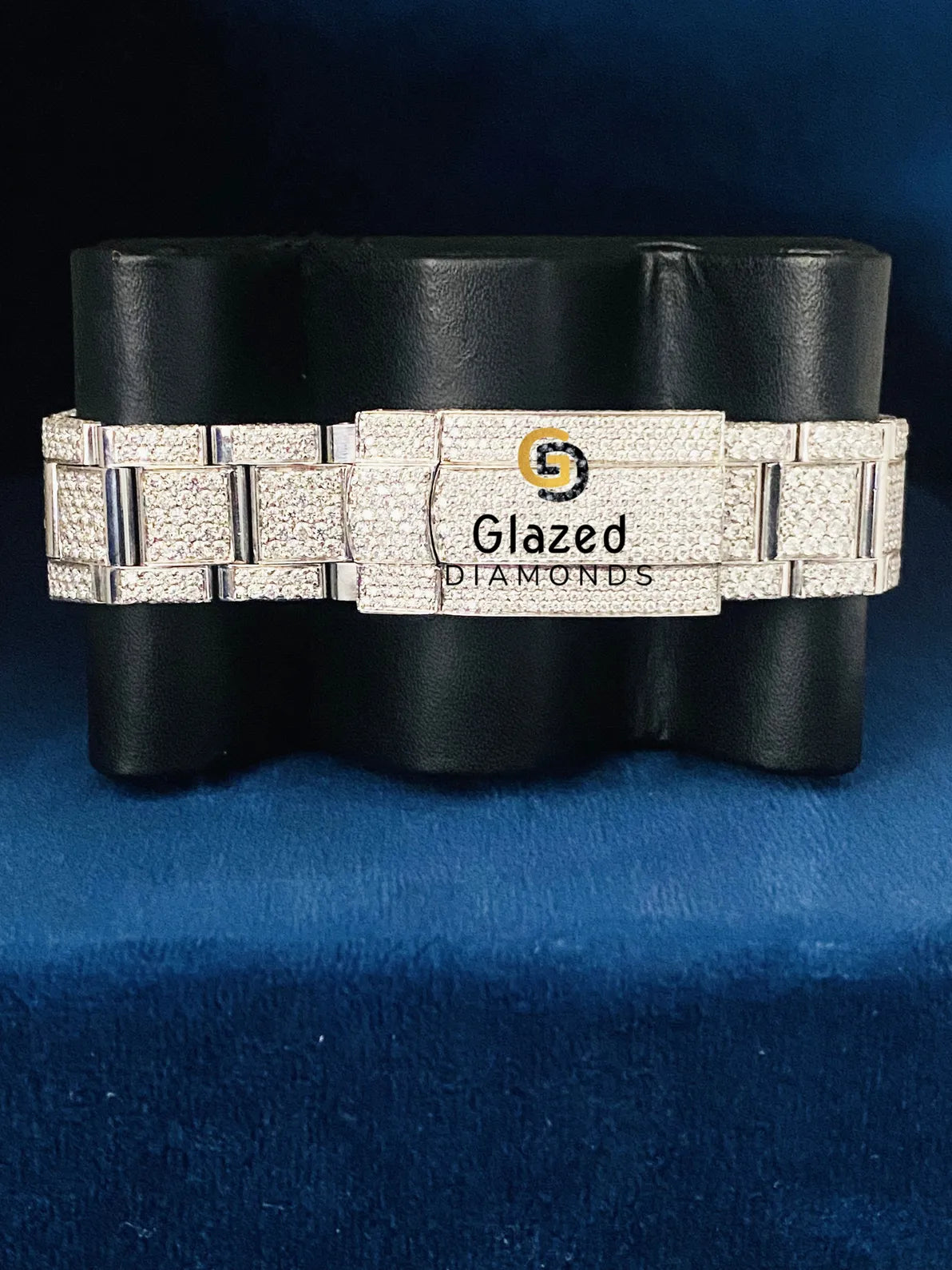 D Colorless Diamond Studded Stainless Steel Moissanite Watch