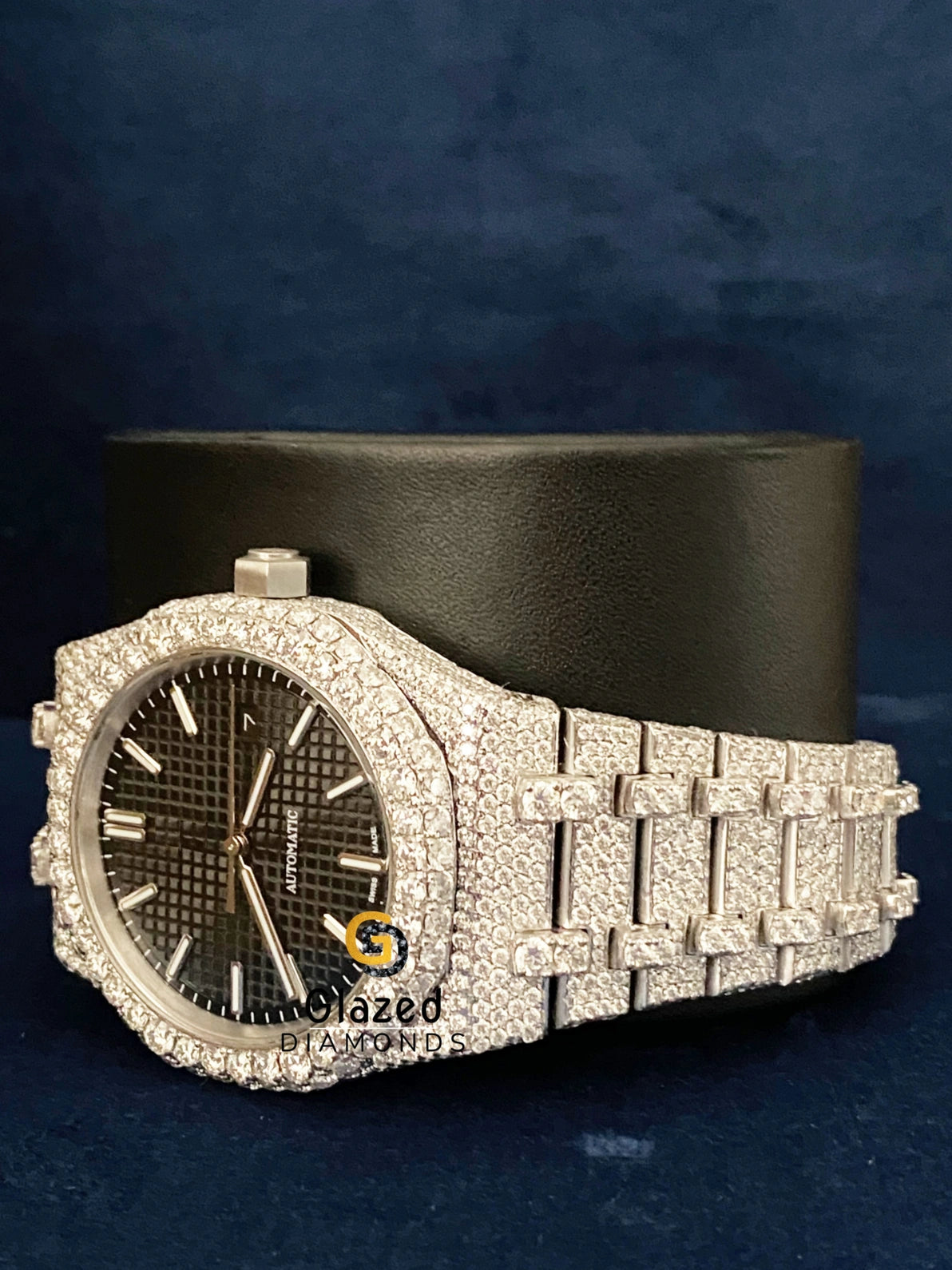 D Colorless Diamond Studded VVs MoissaniteHipHopWatch