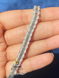 D Colorless Emerald Moissanite Tennis Link Hip Hop Bracelet