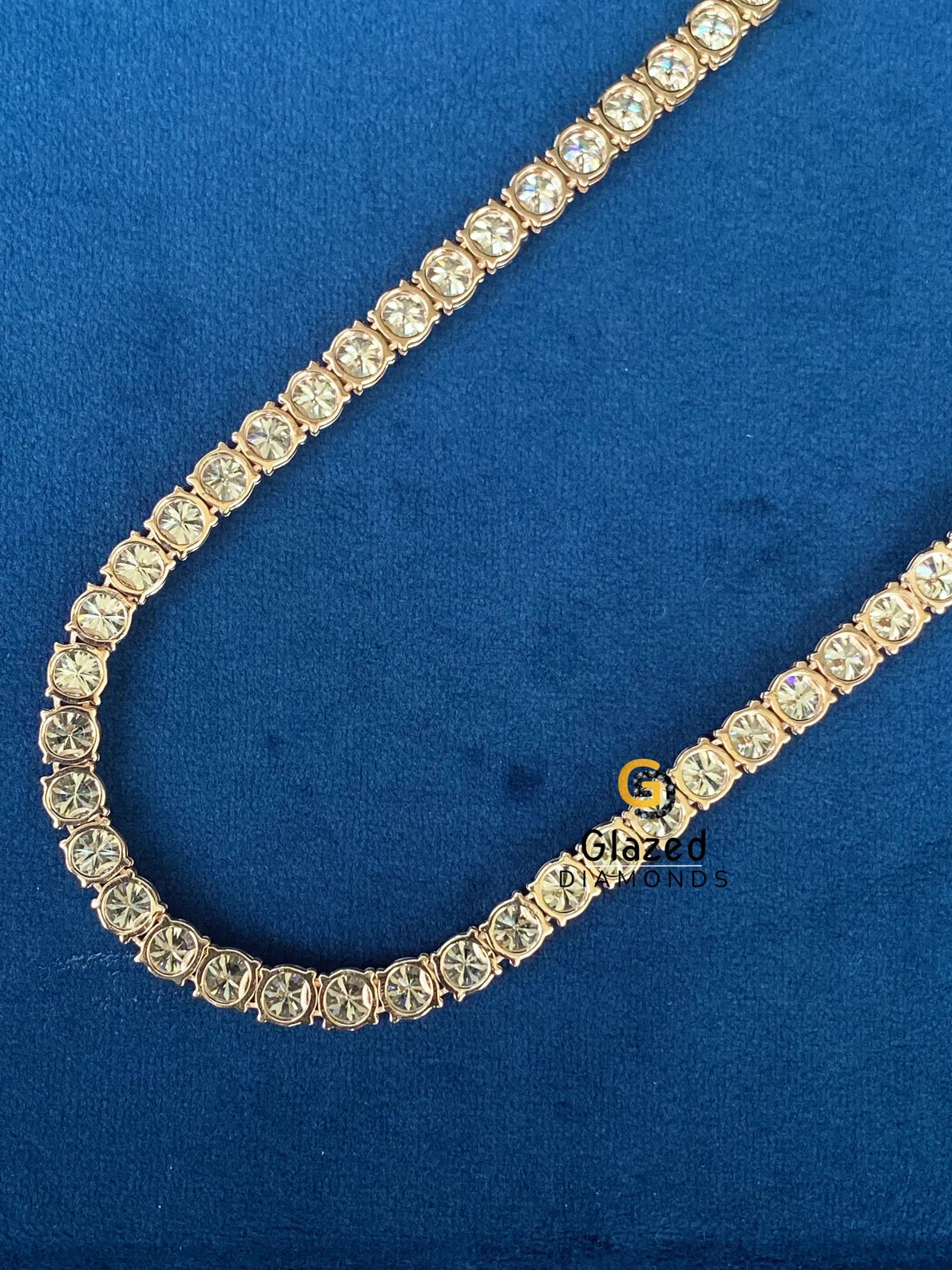 D Colorless Hip Hop Tennis Link Moissanite Chain