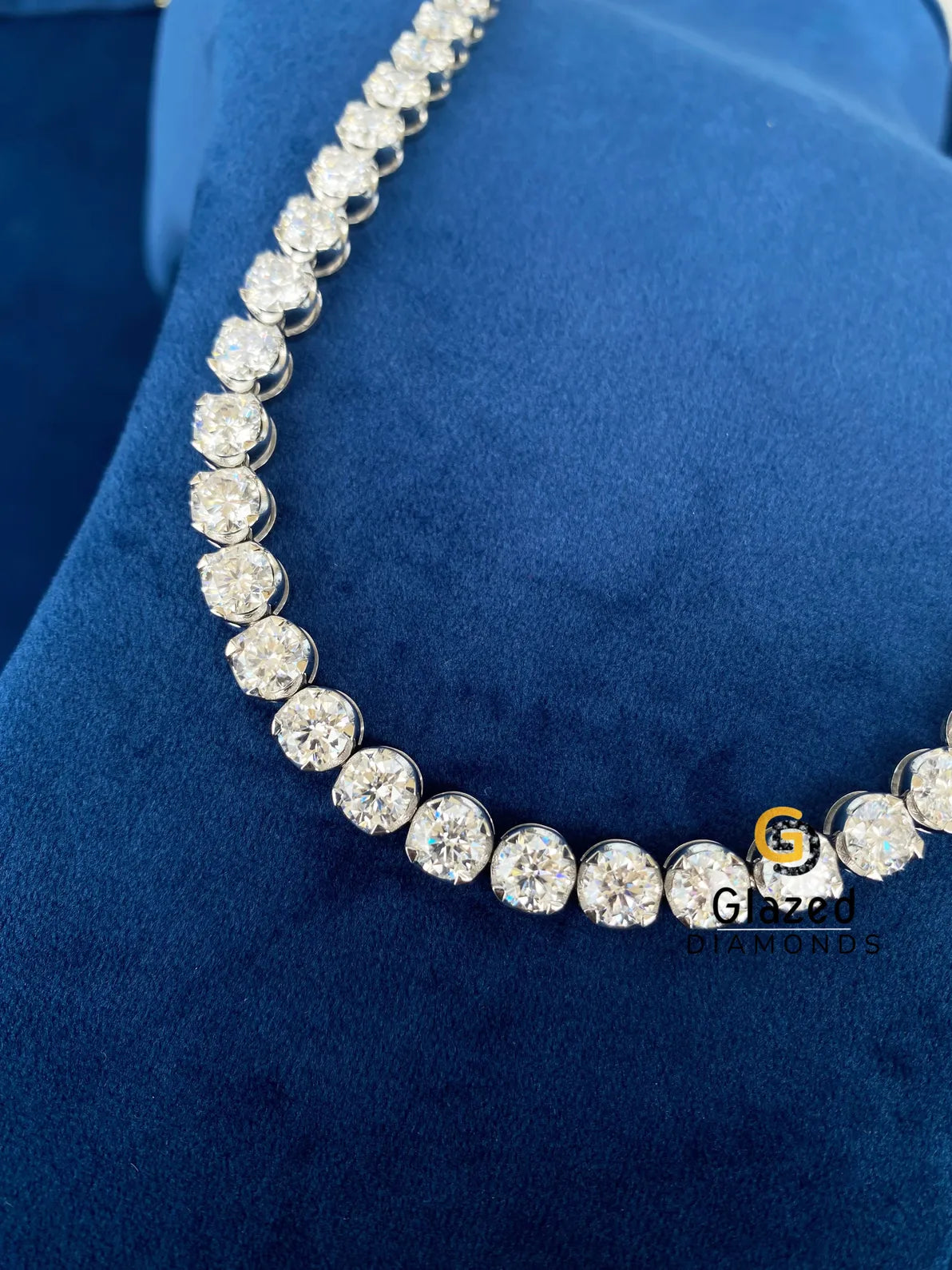 D Colorless Hip Hop Tennis Link VVS Moissanite Chain