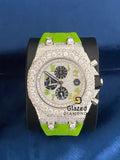 D Colorless Moissanite Chronograph Arabic Face Dial Watch