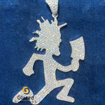 Hatchet Men Round VVS Moissanite Pendant 925 Silver