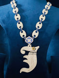 D Colorless Round Moissanite Diamond Studded Chain