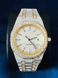 D Colorless Round Moissanite VVs Two Tone Watch
