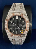 D Colorless VVs Moissanite Diamond Studded Hip Hop Watch