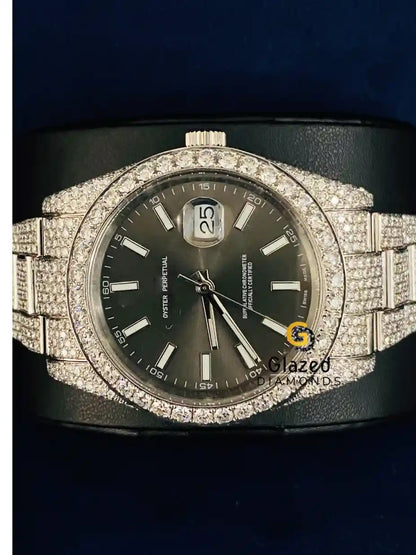 D Colorless VVs Moissanite Fully Iced Out Hip Hop Watch