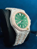 Diamond-Studded Round Moissanite Hip Hop Watch