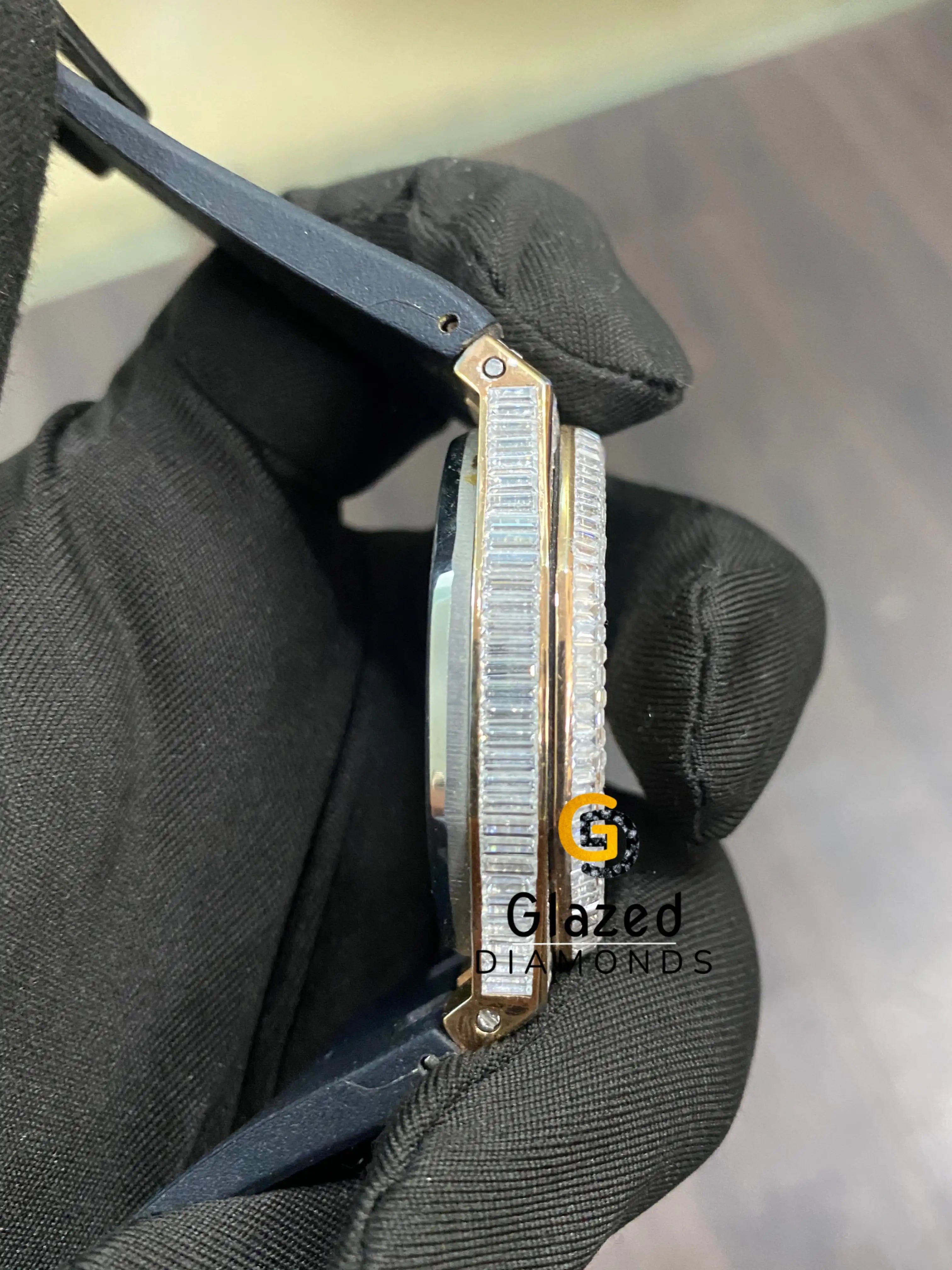 Diamond Bezel Set Mens Watch