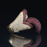 Diamond Flooded Hip Hop Ring