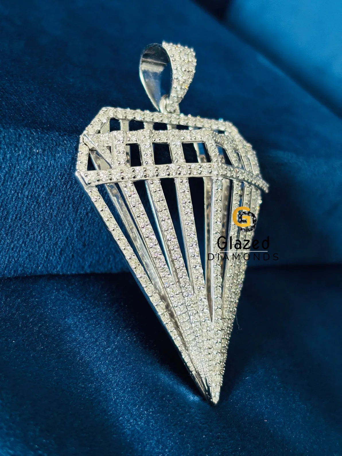 Diamond Shape Round VVS Moissanite Hip Hop Pendant