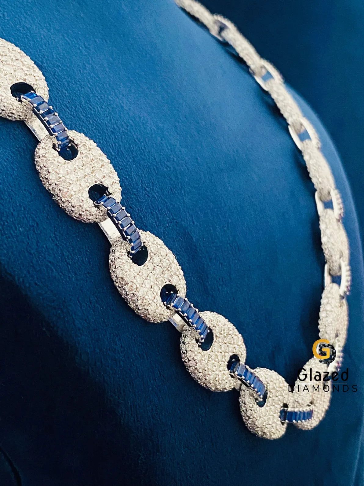 Diamond Studded 15MM Round Moissanite Hip Hop Chain