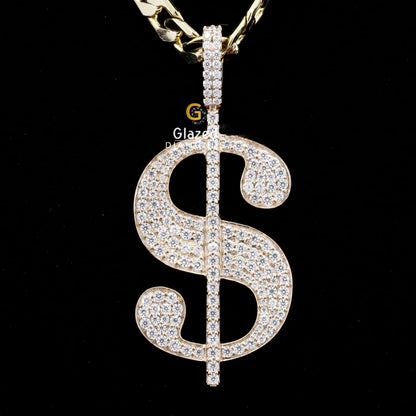Dollar Sign Diamond Pendant