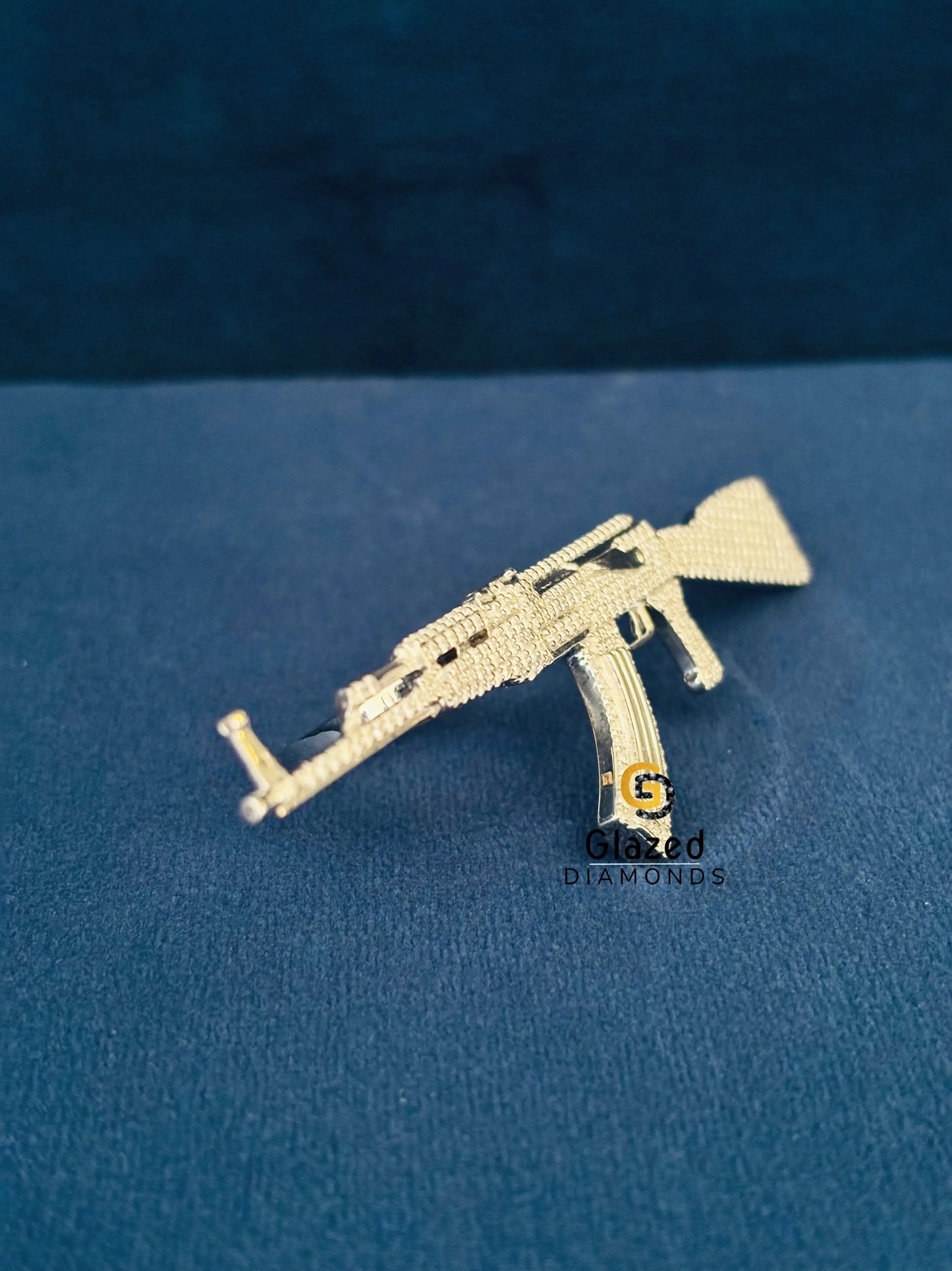 Double Finger Iced Out 3D Ring